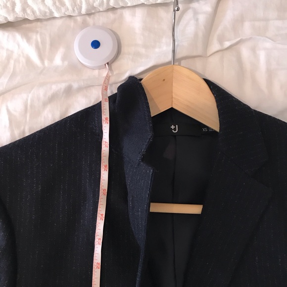 Men’s unisex XS Uniqlo Jil Sander J+ navy blue pinstripe blazer - Picture 7 of 8